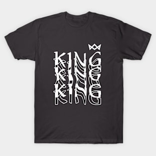 King Text Design T-Shirt